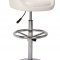 Black or White Leatherette Set of 2 Bar Stools with Steel Base