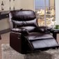 Brown Bonded Leather Elegant Modern Recliner