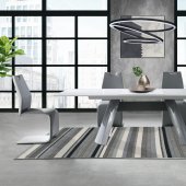 Beverly Hills Dining Table in White & Gray by Global w/Options