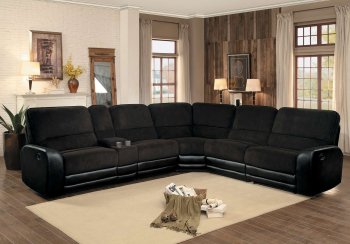 Ynez Motion Sectional Sofa 8212 in Chocolate by Homelegance [HESS-8212 Ynez]