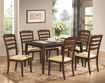 102841 Baker Dining Table in Warm Brown by Coaster w/Options [CRDS-102841 Baker]