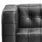 Black Full Leather Contemporary Living Room Sofa w/Options