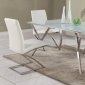 Jade 5Pc Modern Dining Set w/Starphire Glass Top