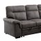 Blaire Sectional Sofa Bed CM6839 in Graphite Fabric