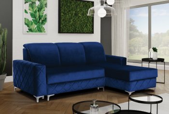 Alfredo Mini Sectional Sofa in Blue by Skyler Design [SKSS-Alfredo-Mini-Blue]