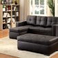 Valter Sectional & Ottoman Set CM6837 in Black Leather Match