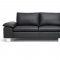 Toria Sectional Sofa Black Faux Leather by Wholesale Interiors