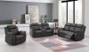 U8517 Motion Sofa & Loveseat Set in Charcoal Fabric by Global