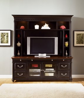 Chocolate & Cherry Two-Tone Finish Entertainment Unit