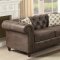 F6971 Sofa & Loveseat Set in Dark Coffee Leatherette by Boss