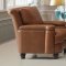 Leather Italia Hutton Sofa & Loveseat Set in Saddle Brown