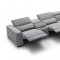 Picasso Power Motion Sectional Sofa in Light Gray Fabric by J&M