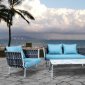 Spencer Outdoor Patio Loveseat in Grey by LeisureMod w/Options