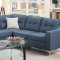 F6889 Sectional Sofa in Navy Fabric by Boss