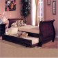 Dark Cherry Finish Contemporary Sleigh Daybed w/Optional Trundle