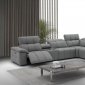 Beaumont Sectional Sofa in Dark Gray Leather by J&M