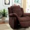 Millville Reclining Sofa CM6173 in Dark Brown Fabric w/Options