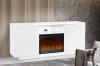 Arianna Electric Fireplace Media Console in White