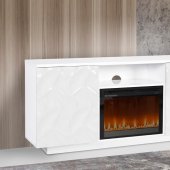 Arianna Electric Fireplace Media Console in White