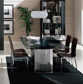 Waves Luxury Dining Table by VIG w/Optional Items