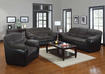 15955 Connell Sofa in Olive Gray Corduroy & Espresso PU by Acme [AMS-15955 Connell]