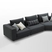 Bergen Sectional Sofa in Dark Fabric by VIG