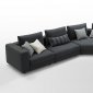 Bergen Sectional Sofa in Dark Fabric by VIG