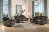 Zubaida Motion Sofa 55020 in Chocolate Velvet by Acme