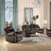 Zubaida Motion Sofa 55020 in Chocolate Velvet by Acme