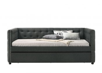 Romona Full Daybed 39455 in Gray Fabric by Acme w/Trundle [AMB-39455 Romona]