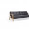 Splitback Sofa Bed in Black w/Frej Arms by Innovation w/Options