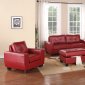 G209 Sofa & Loveseat in Red Bonded Leather by Glory w/Options