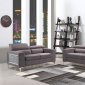 U9345 Sofa in Dark Grey Microsuede Fabric by Global w/Options