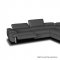 Piagge Motion Sectional Sofa Slate Gray Leather by Beverly Hills