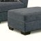 7058 Sofa & Loveseat in Pacific Steel Blue Fabric by Simmons