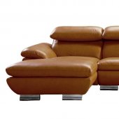 575 Sectional Sofa in Camel Leather by VIG