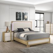 Hyland Bedroom Set 5Pc 215651 in Natural & White by Coaster