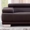 Melody Sectional Sofa in Chocolate Leather by Whiteline Imports