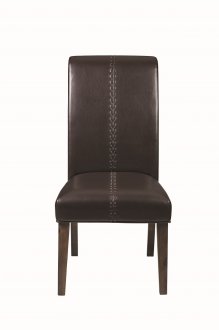 Weber 107282 Set 4 of Dining Chairs in Black Leatherette