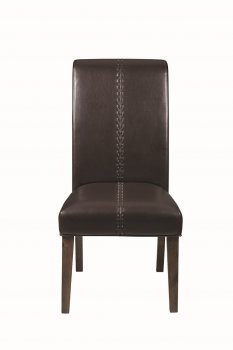 Weber 107282 Set 4 of Dining Chairs in Black Leatherette [CRDC-107282]