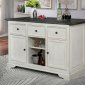 Scobey Kitchen Island CM-AC566GY in Antique Gray & White