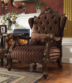 Versaille 52082 Accent Chair in Brown Velvet Fabric by Acme [AMAC-52082 Versailles]