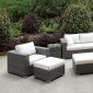 Somani CM-OS2128-16 7Pc Outdoor Patio Sofa Set in Ivory & Gray