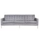 Florence Sofa FS90LGRW in Light Gray Wool - LeisureMod w/Options