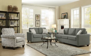 Bardem Sofa & Loveseat 506261 in Cobblestone Fabric by Coaster [CRS-506261 Bardem]