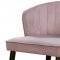 Cassie Counter Stool 793 Set of 2 Pink Velvet Fabric - Meridian