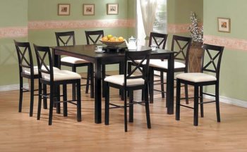 Counter Height Wenge Finish Contemporary Table w/Optional Chairs [AMDS-159-7860]