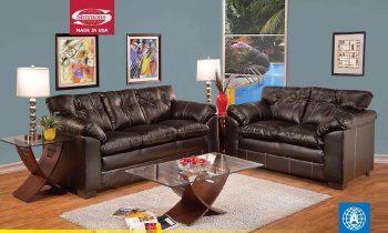 Chocolate Bonded Leather 50355 Hayley Sofa w/Options by Acme [AMS-50355 Hayley Chocolate]