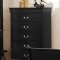 Louis Phillipe Bedroom Set 5Pc in Black by Lifestyle w/Options