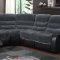 U93935 Motion Sectional Sofa in Grey Fabric by Global